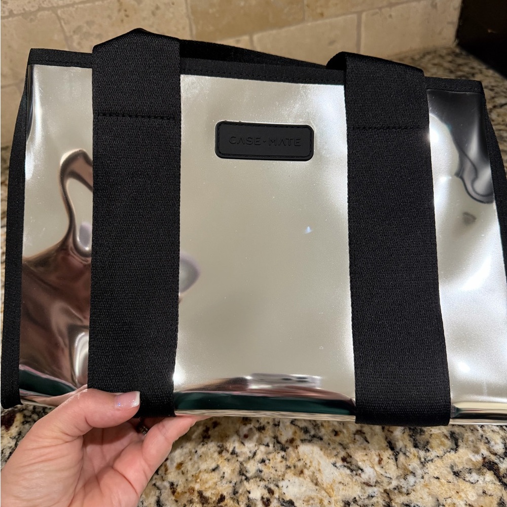 Brand New Case-Mate Jelly Tote Bag Silver Chrome